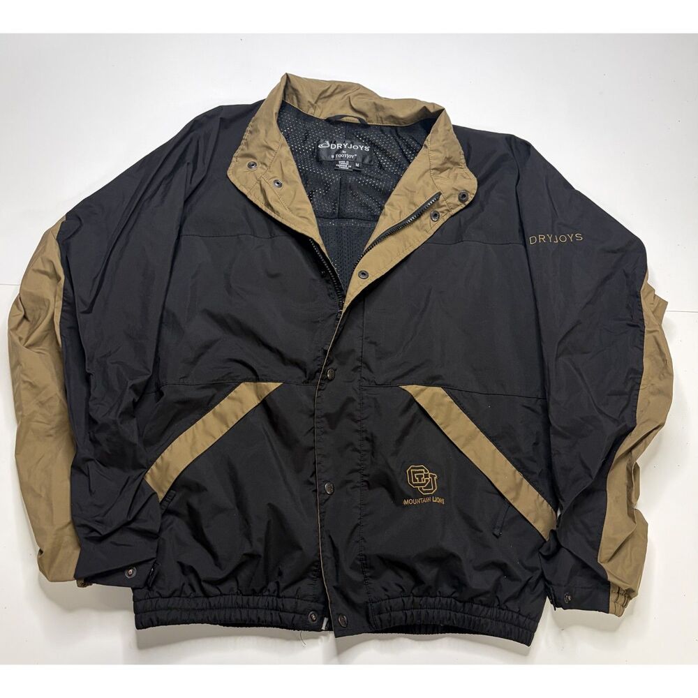 DryJoys Concord University Mountain Lions Black Tan Windbreaker Men's M